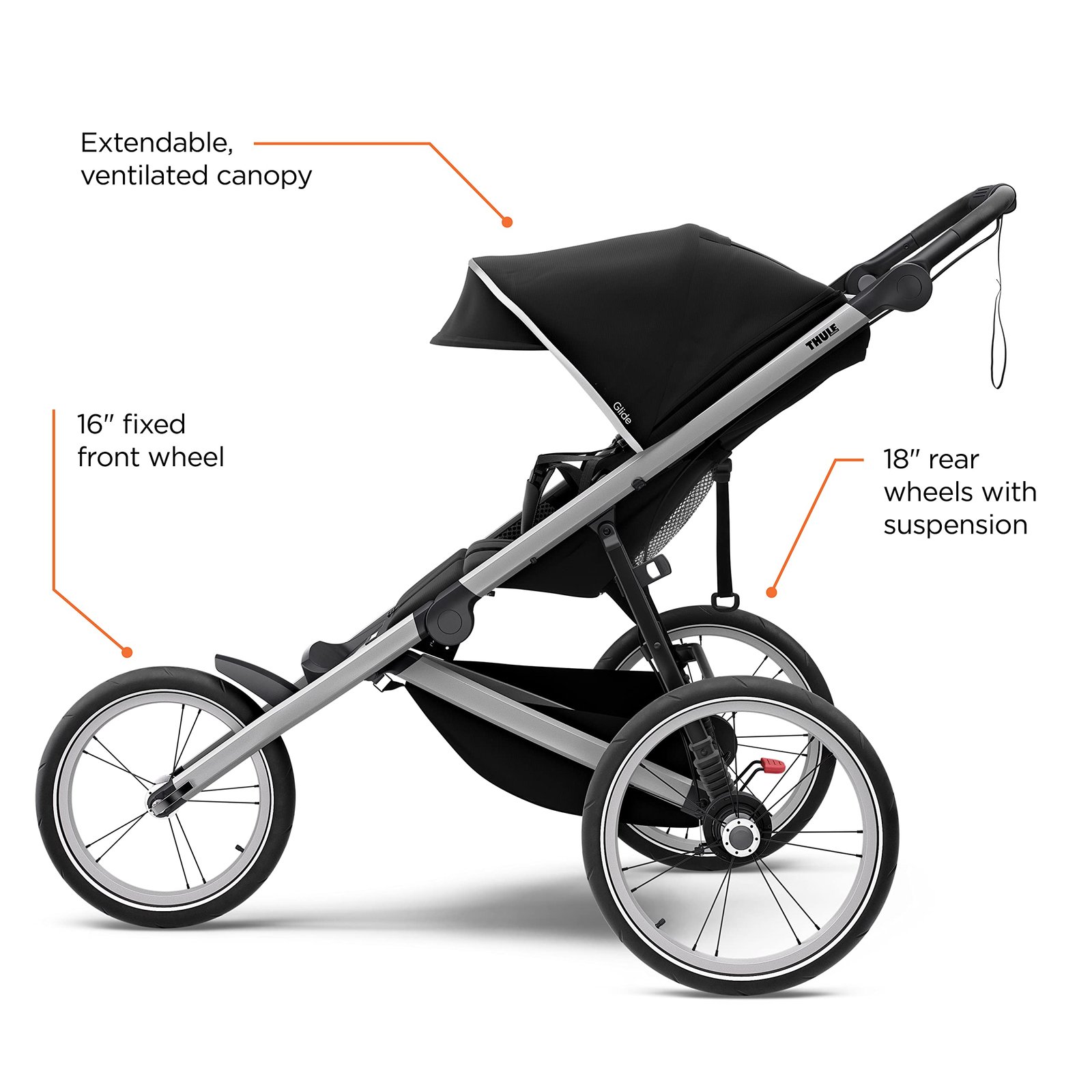 Thule Glide Performance Jogging Stroller - Black/Blue