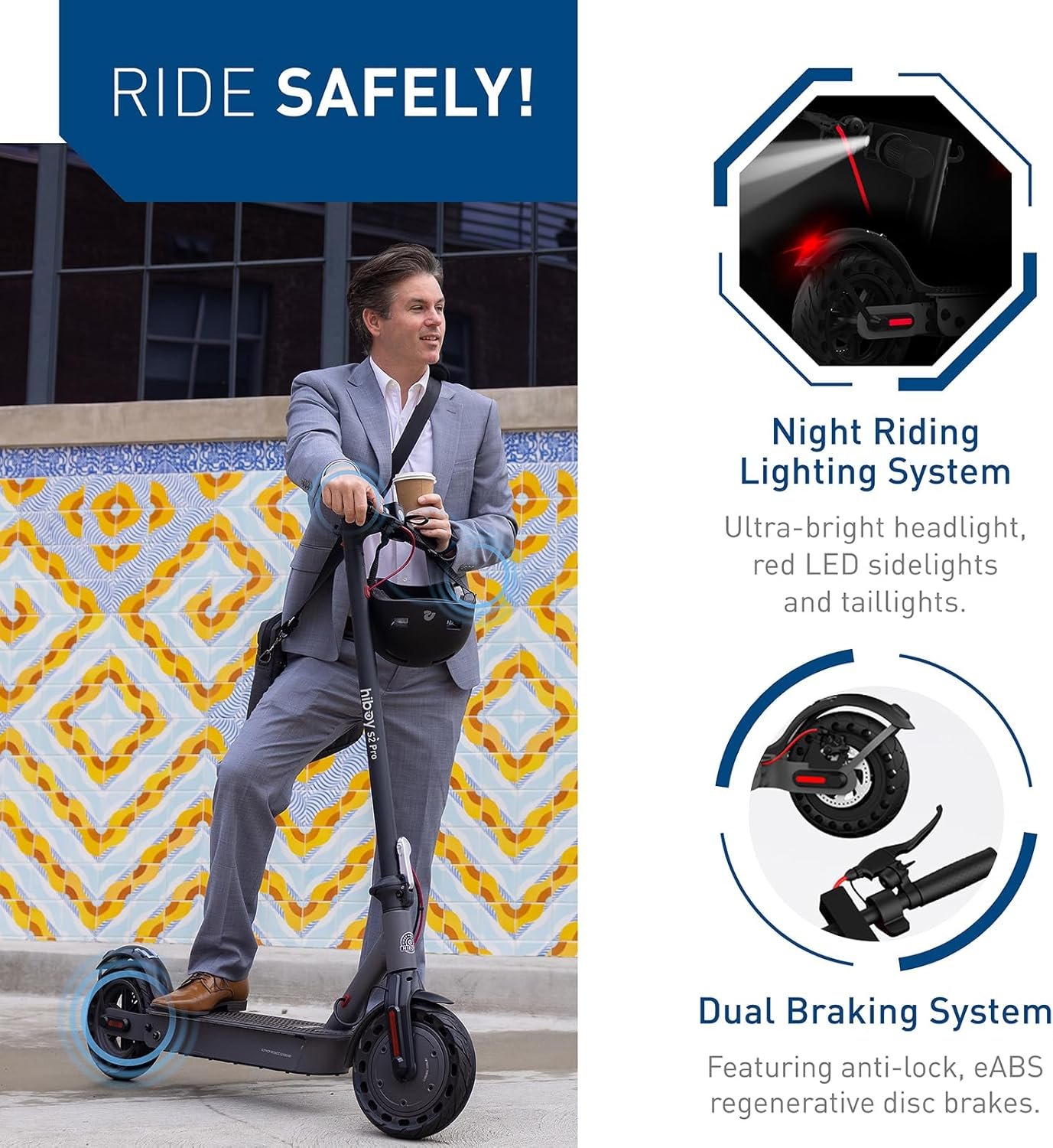Electric Scooter, 500W Motor, 10 Solid Tires, 25 Miles Range, 19 Mph Folding Commuter Electric Scooter for Adults (Optional Seat) - S2 Pro