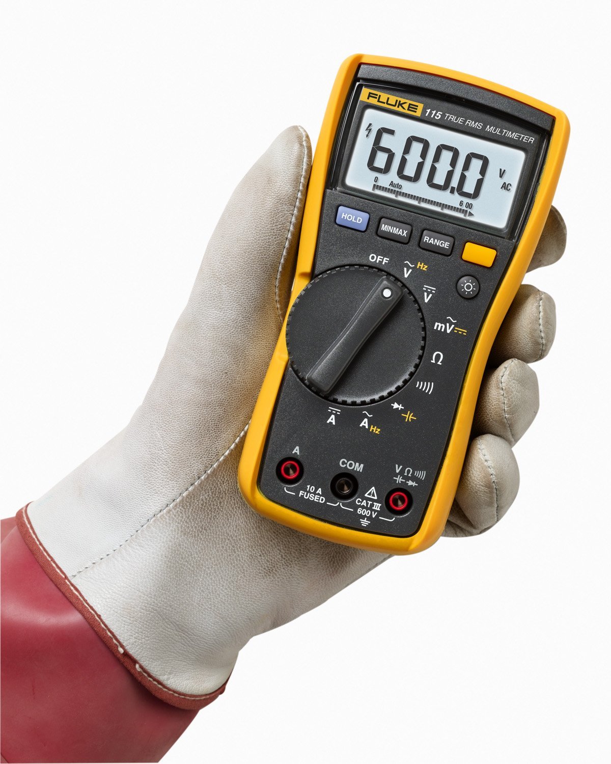 Digital Multimeter, Measures AC/DC Voltage To 600 V & Current to 10 A, Measures Resistance, Continuity, Frequency & Capacitance, Includes Battery, Hol