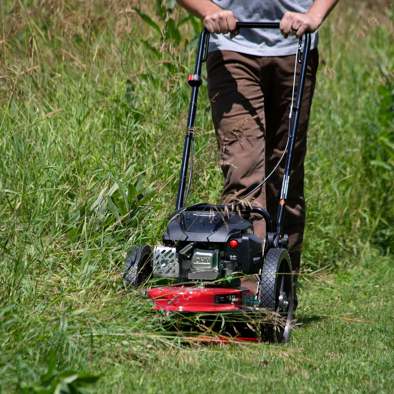 Walk Behind String Mower With 160cc Viper 4-Cycle Engine, 22 ?Cutting Diameter, 14 ?Never-Go-Flat Wheels, Easy Assembly, Adjustable Handlebar, Model #