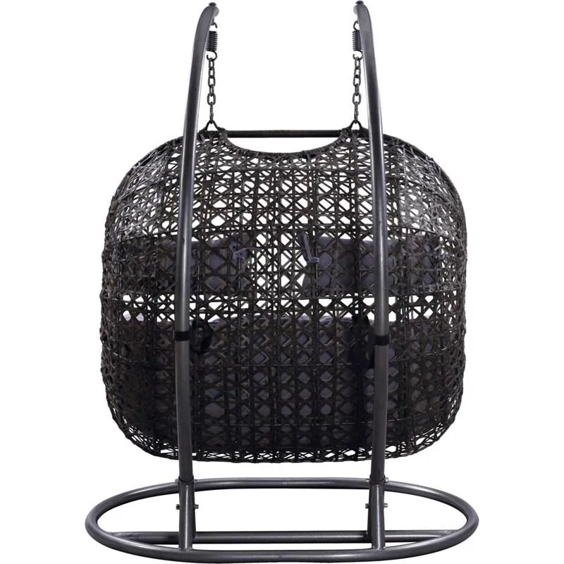 2025 Patio wicker swing chair - Brown