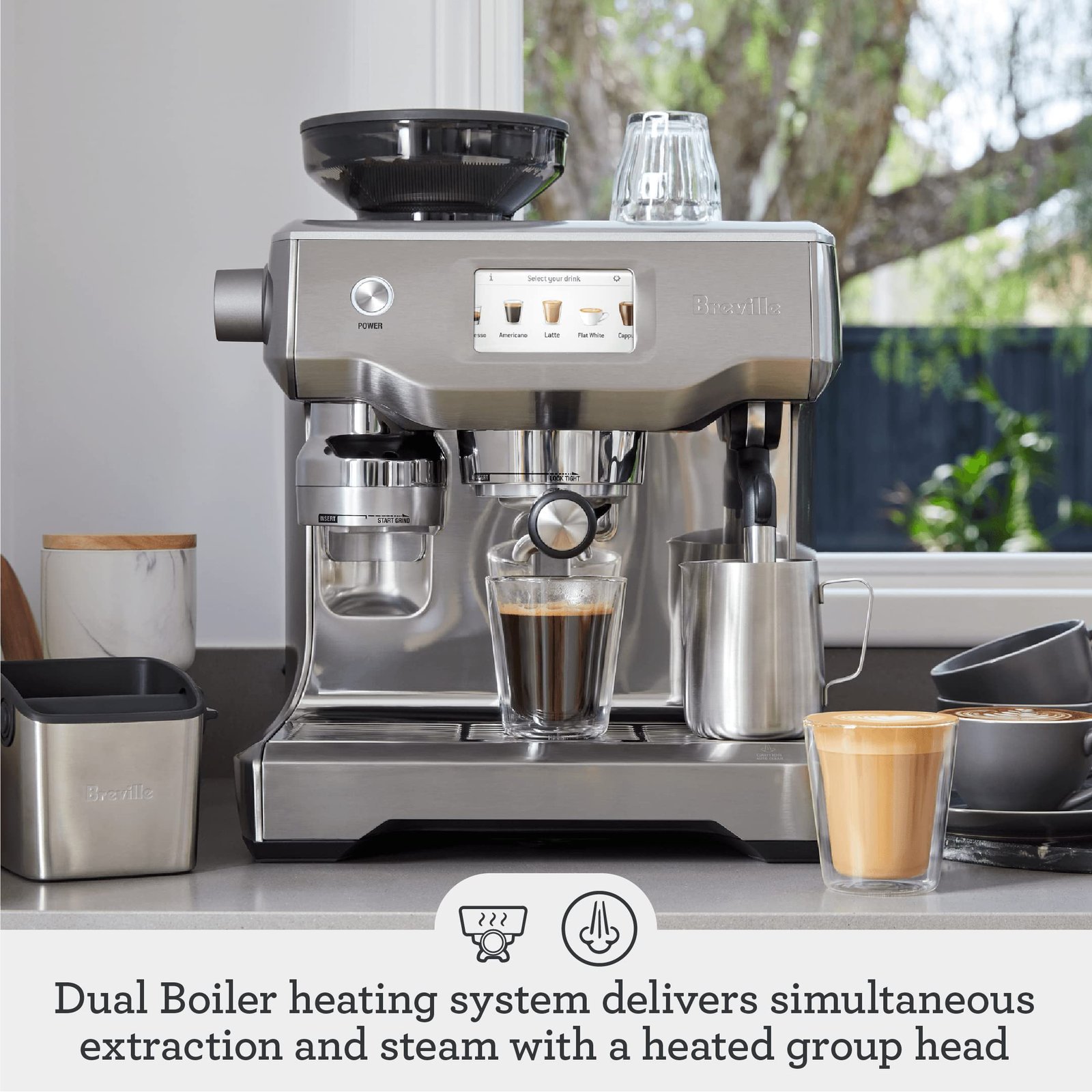Breville BES990BSSUSC Automatic Espresso Machine - Black Truffle