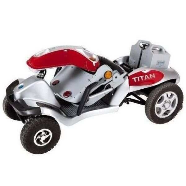 Tzora Titan Hummer XL Folding 4-Wheel Mobility Scooter - Silver