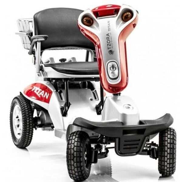 Tzora Titan Hummer XL Folding 4-Wheel Mobility Scooter - Silver