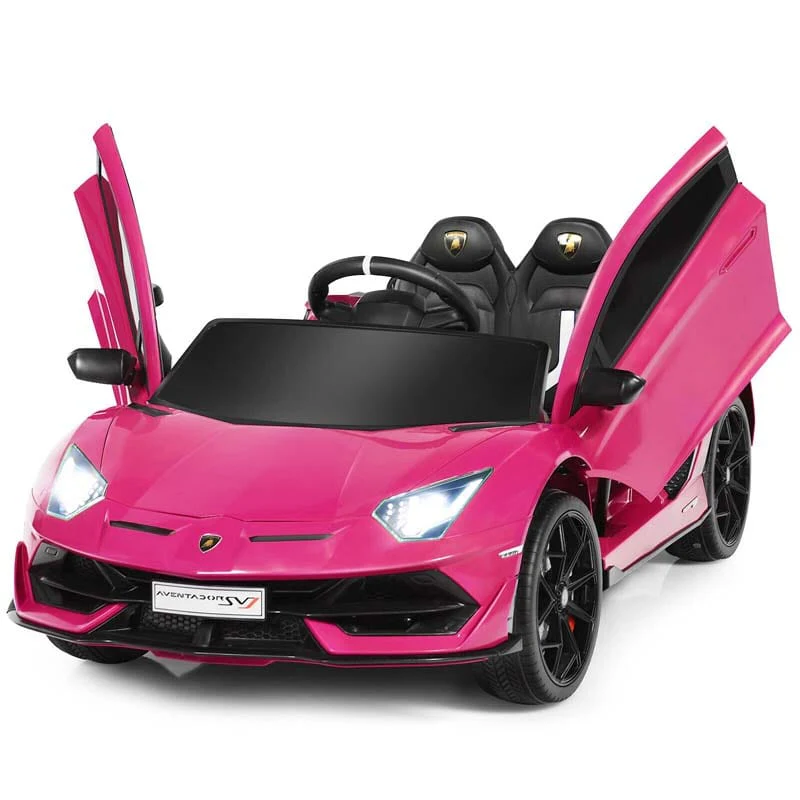 Licensed Lamborghini SVJ Kids Ride-On Car, 12V Battery Powered Sports Car Toy with Trunk & Remote - Red