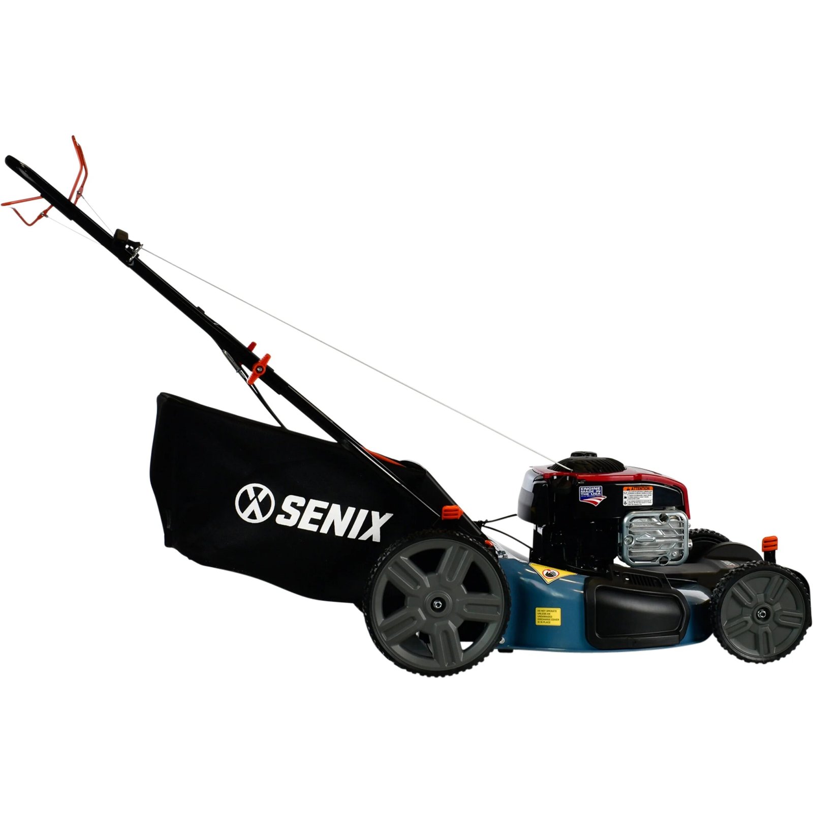 SENIX Self-Propelled Gas Lawn Mower, 21-Inch, 150 cc 4-Cycle Briggs & Stratton Engine, 3-In-1 Single Speed Lawnmower, 6-Position Height Adjustment wit