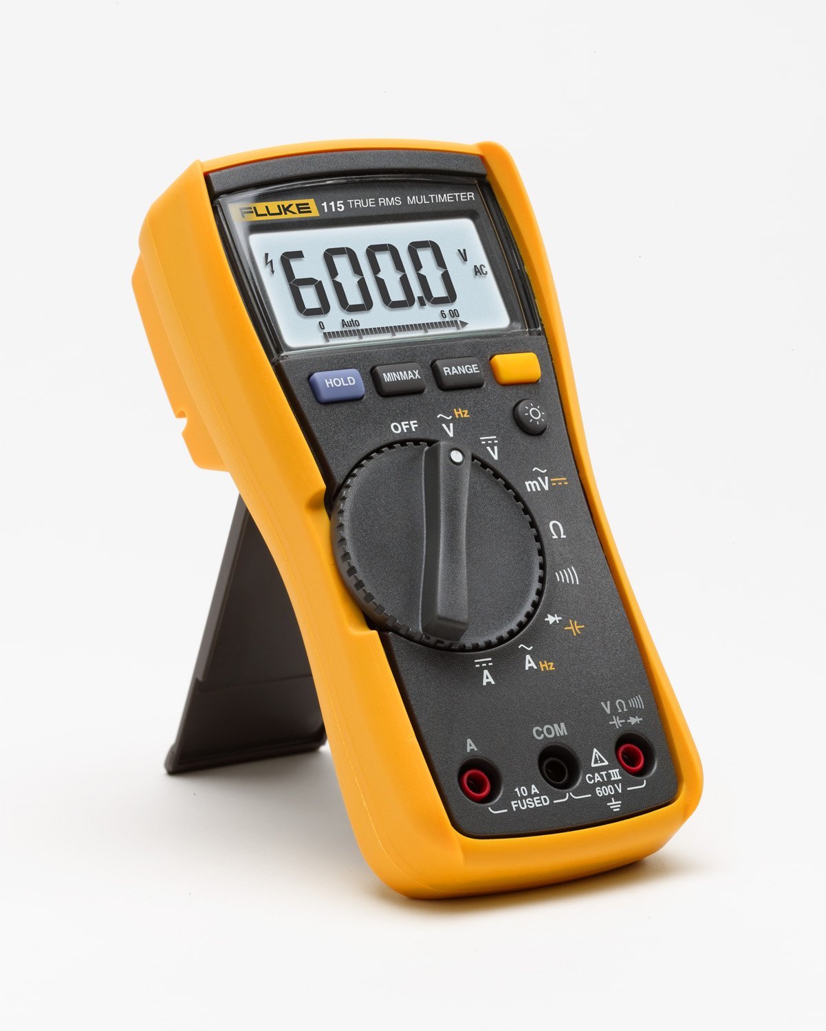 Digital Multimeter, Measures AC/DC Voltage To 600 V & Current to 10 A, Measures Resistance, Continuity, Frequency & Capacitance, Includes Battery, Hol