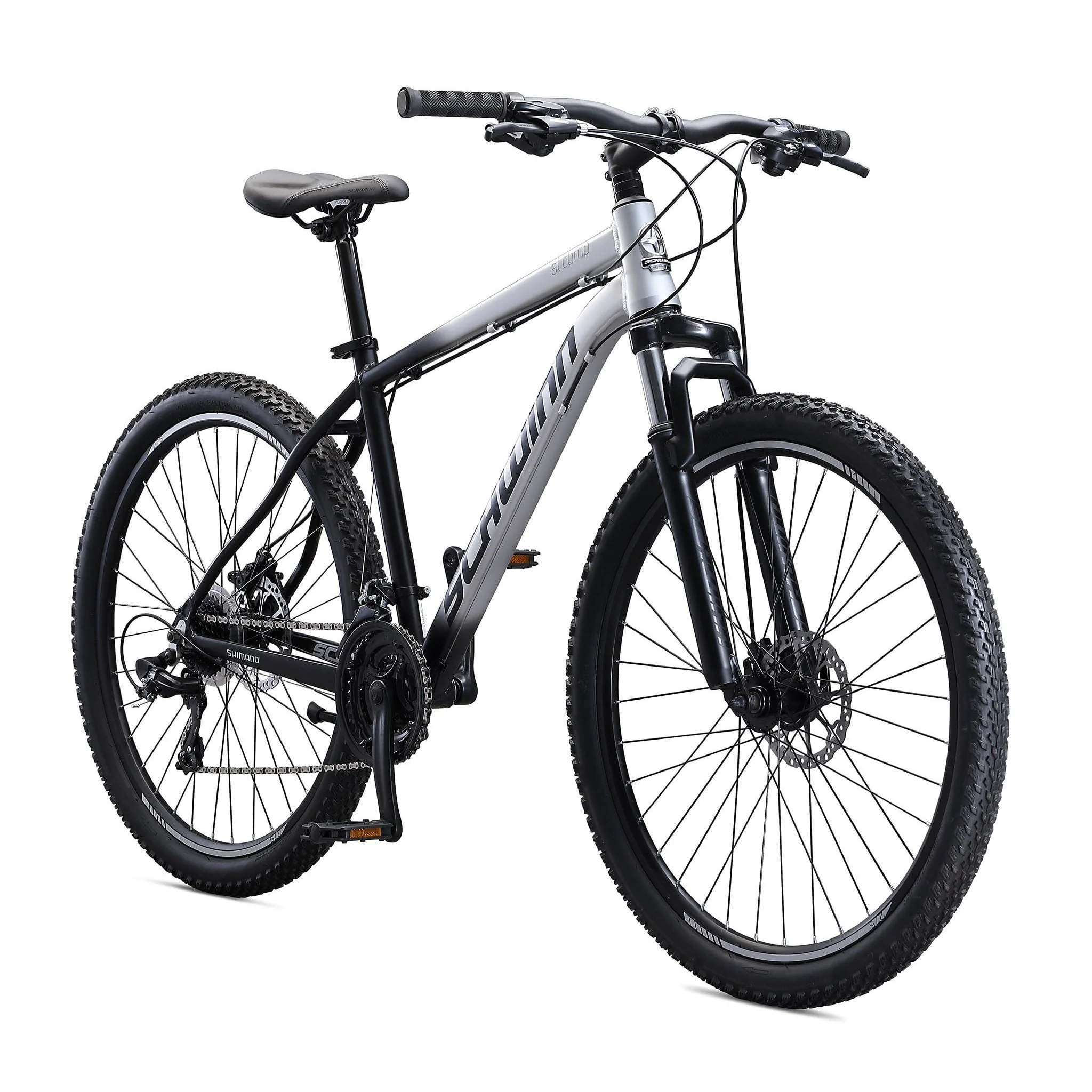 Schwinn AL Comp Mountain Bike, 27.5 Wheels, 21 Speed Adult Bicycle, Grey