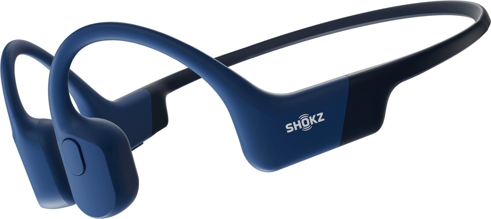 Shokz - OpenRun Bone Conduction Open-Ear Endurance Headphones - Blue - Black