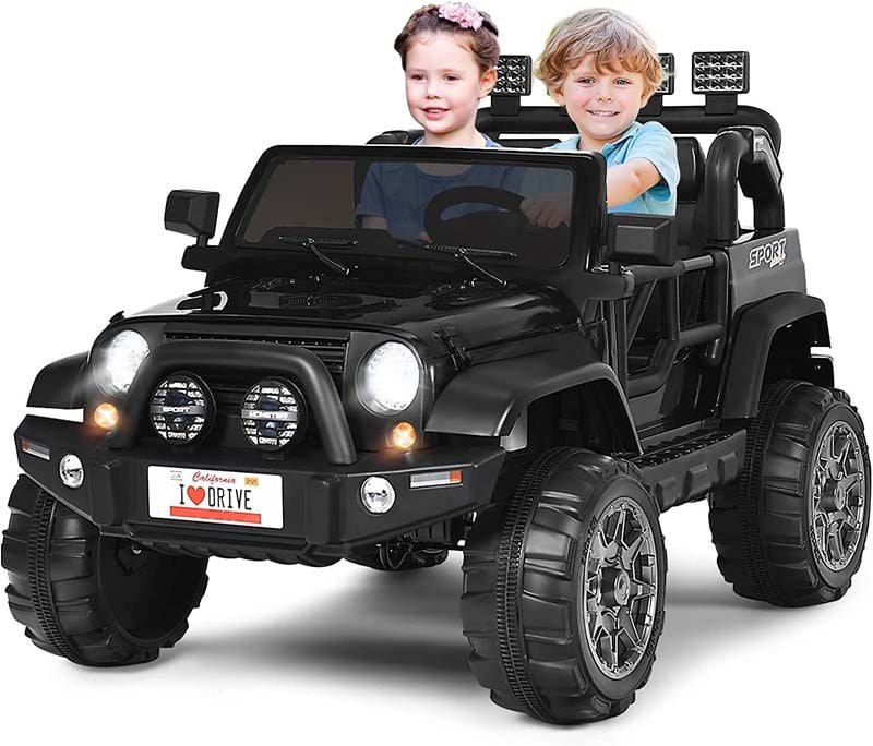 2-Seater Kids Ride on Truck, 12V Battery Electric Toddler Motorized Vehicles Riding Toy Car with Remote Control - White