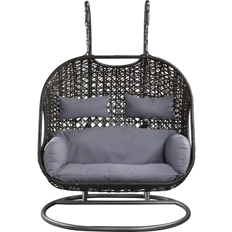 2025 Patio wicker swing chair - Brown