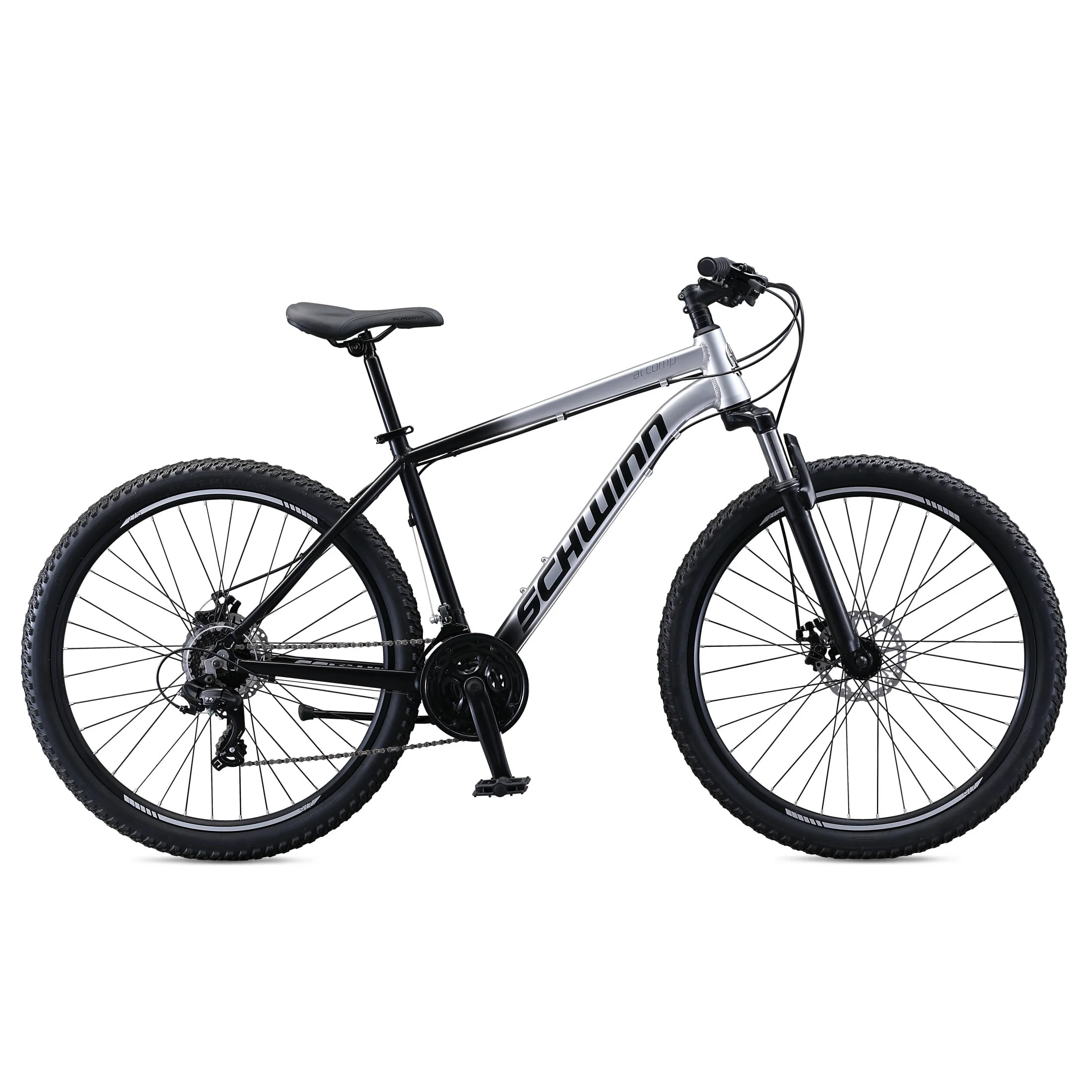 Schwinn AL Comp Mountain Bike, 27.5 Wheels, 21 Speed Adult Bicycle, Grey