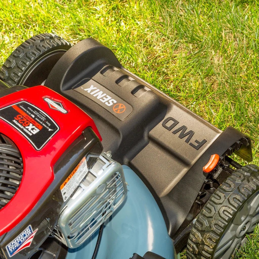 SENIX Self-Propelled Gas Lawn Mower, 21-Inch, 150 cc 4-Cycle Briggs & Stratton Engine, 3-In-1 Single Speed Lawnmower, 6-Position Height Adjustment wit