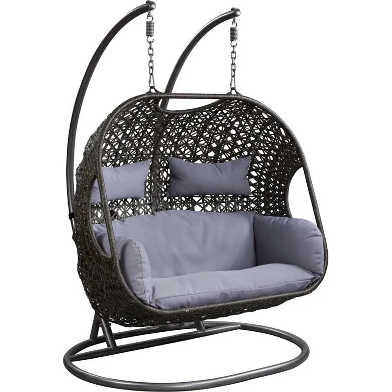 2025 Patio wicker swing chair - Brown