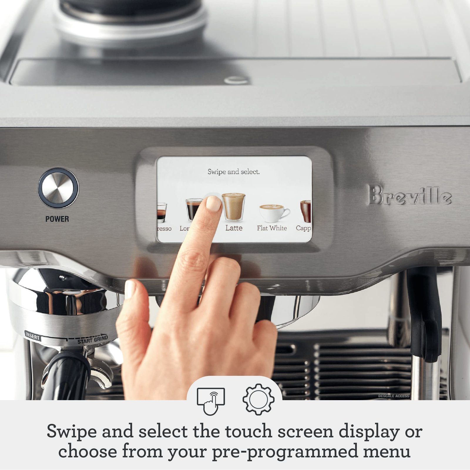 Breville BES990BSSUSC Automatic Espresso Machine - Black Truffle
