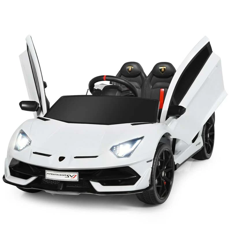 Licensed Lamborghini SVJ Kids Ride-On Car, 12V Battery Powered Sports Car Toy with Trunk & Remote - Red